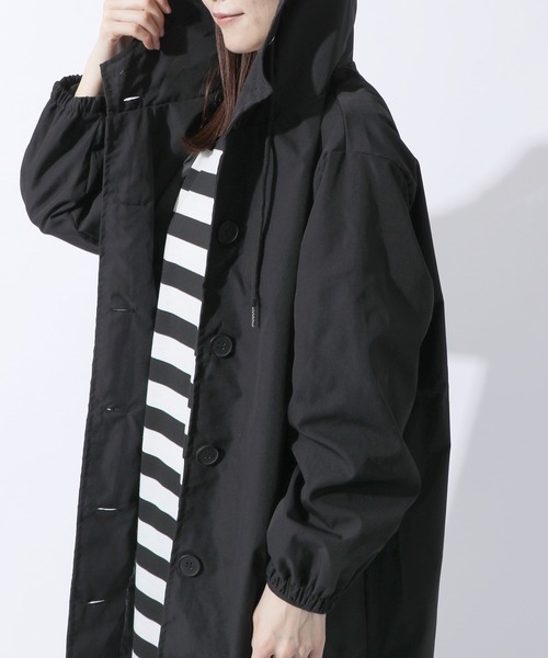 MAISON BREEZE(メゾンブリーズ)の「【MAISON BREEZE】ライトロングパーカー KNF(マウンテンパーカー・レディース・ブラック/ベージュ/ネイビー/グレー/カーキ・FREE)」の2枚目の写真