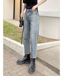 Ungrid | ハイウエストスリムテーパードデニム(デニムパンツ)