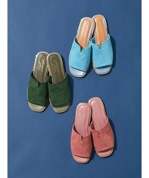 AMERICAN HOLIC（アメリカンホリック）の「スエード調フラットサンダル（サンダル・レディース・グリーン/ブルー/ピンク・L/M/S）」の7枚目の写真