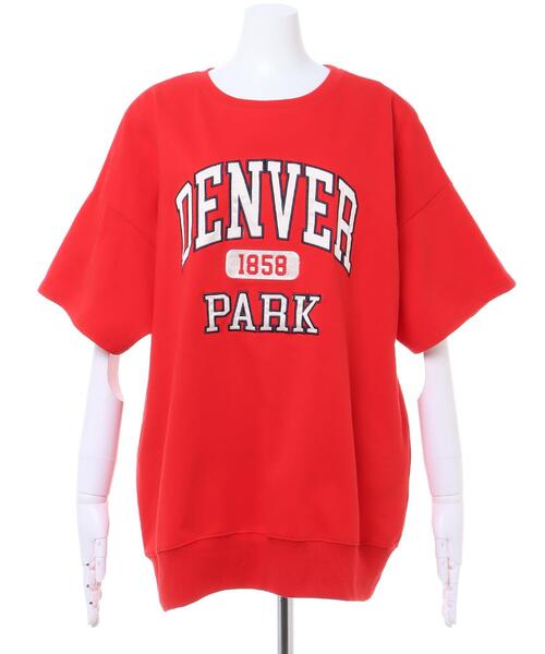 INGNI(イング)の「カレッジロゴミニスウェットトップス(Tシャツ/カットソー・レディース・ネイビー/レッド/オフホワイト/グリーン/オートミール・M)」の14枚目の写真
