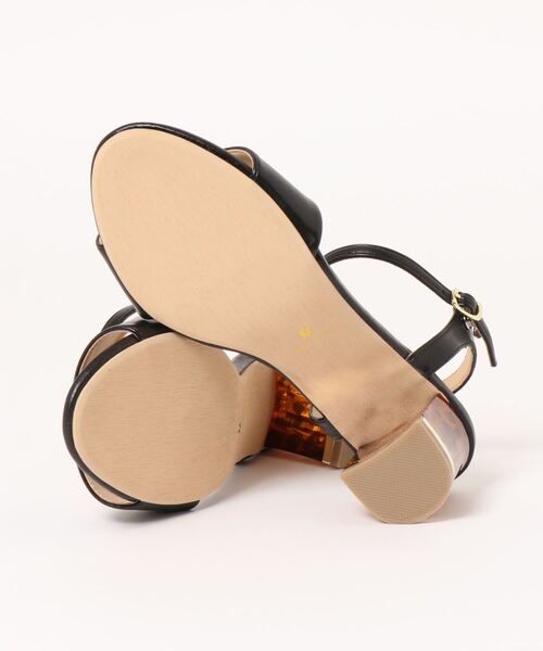 natural couture（ナチュラルクチュール）の「クリアヒールサンダル（サンダル・レディース・アイボリー/ブラック/キャメル・LARGE/MEDIUM）」の4枚目の写真