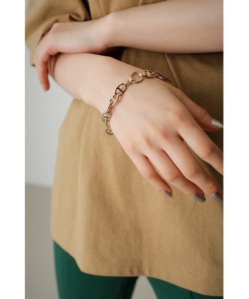AZUL by moussy(アズールバイマウジー)の「LINK CHAIN BRACELET/リンクチェーンブレスレット(ブレスレット・レディース・シルバー/ゴールド系その他・FREE)」の2枚目の写真