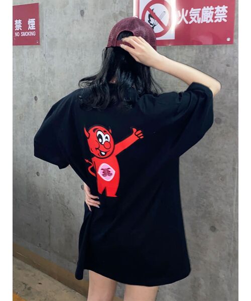 jouetie(ジュエティ)の「ddp BIG Tシャツ【コラボ】(Tシャツ/カットソー・レディース・ブラック/オフホワイト/ブルー・MEDIUM)」の10枚目の写真