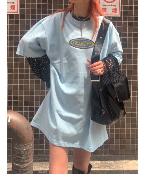 jouetie(ジュエティ)の「ddp BIG Tシャツ【コラボ】(Tシャツ/カットソー・レディース・ブラック/オフホワイト/ブルー・MEDIUM)」の11枚目の写真