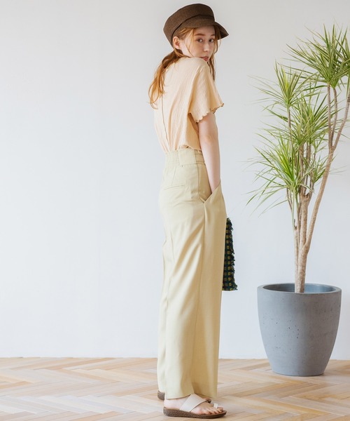 Crisp（クリスプ）の「バイカラーメロウショートTシャツ（Tシャツ/カットソー・レディース・ピンク/ブルー/アイボリー・FREE）」の5枚目の写真