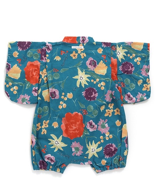 Ocean&Ground(オーシャン&グラウンド)の「甚平ロンパス GARDEN&HIMAWARI(70~80cm)(浴衣・キッズ・ブルー/アイボリー・70/80)」の7枚目の写真