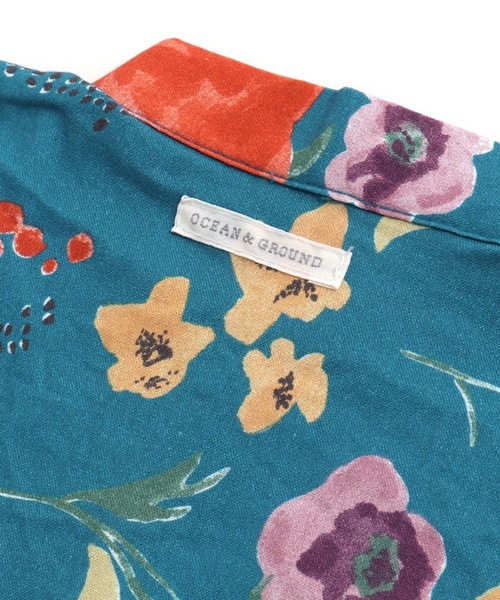 Ocean&Ground(オーシャン&グラウンド)の「甚平ロンパス GARDEN&HIMAWARI(70~80cm)(浴衣・キッズ・ブルー/アイボリー・70/80)」の9枚目の写真