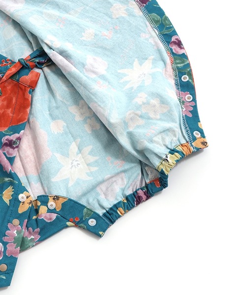 Ocean&Ground(オーシャン&グラウンド)の「甚平ロンパス GARDEN&HIMAWARI(70~80cm)(浴衣・キッズ・ブルー/アイボリー・70/80)」の8枚目の写真