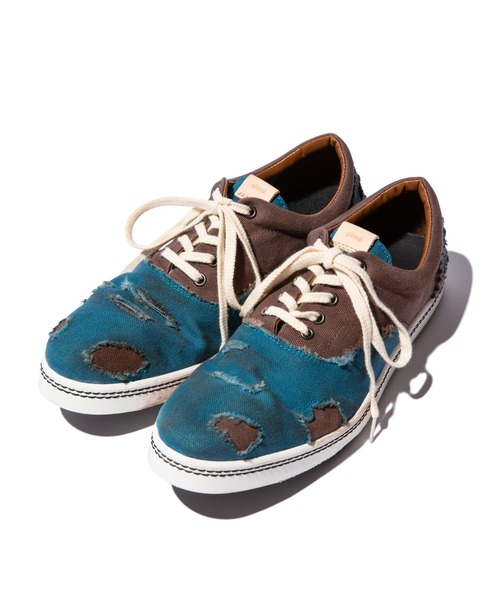 glamb（グラム）の「Heavy Damaged Sneakers / ヘヴィダメージスニーカー（スニーカー・メンズ・グレー系その他/ブルー系/レッド系その他・2/1/3/4）」の3枚目の写真