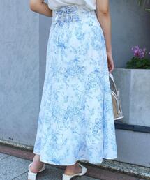 INGNI | BACKレースUP花柄マーメイド／スカート(スカート)