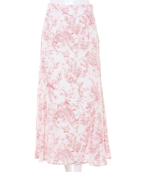 INGNI（イング）の「BACKレースUP花柄マーメイド／スカート（スカート・レディース・ホワイト×レッド/ホワイト×ブルー/ホワイト×グレー・FREE）」の4枚目の写真