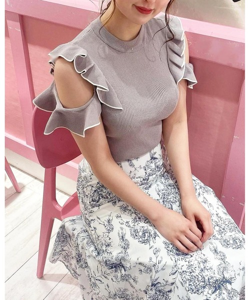 INGNI（イング）の「BACKレースUP花柄マーメイド／スカート（スカート・レディース・ホワイト×レッド/ホワイト×ブルー/ホワイト×グレー・FREE）」の15枚目の写真