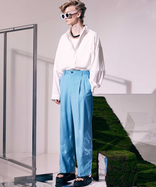 MAISON SPECIAL(メゾンスペシャル)の「《ユニセックスアイテム》REDA ACTIVE/レダアクティブ ウォッシャブルウールプライムオーバーレギュラーシャツ【MAISON SPECIAL/メゾンスペシャル】(シャツ/ブラウス・メンズ・ライトブルー/オフホワイト/オレンジ/ライトグリーン/ライトイエロー・1/2/0)」の14枚目の写真