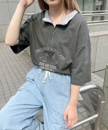 PairPair | ハーフジップ刺繍TEE(ユニセックス)(Tシャツ/カットソー)