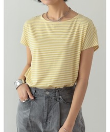 ボーダーフレンチスリーブチュニックTシャツ