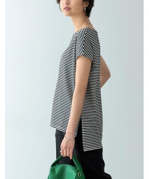 ボーダーフレンチスリーブチュニック