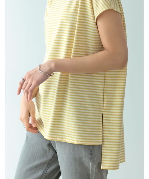 ボーダーフレンチスリーブチュニック