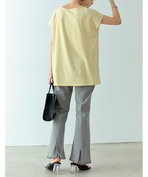 ボーダーフレンチスリーブチュニック