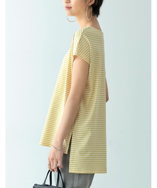 ボーダーフレンチスリーブチュニック