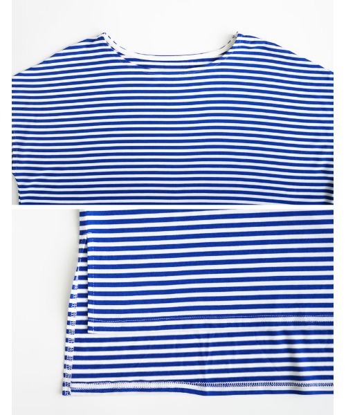 ボーダーフレンチスリーブチュニック