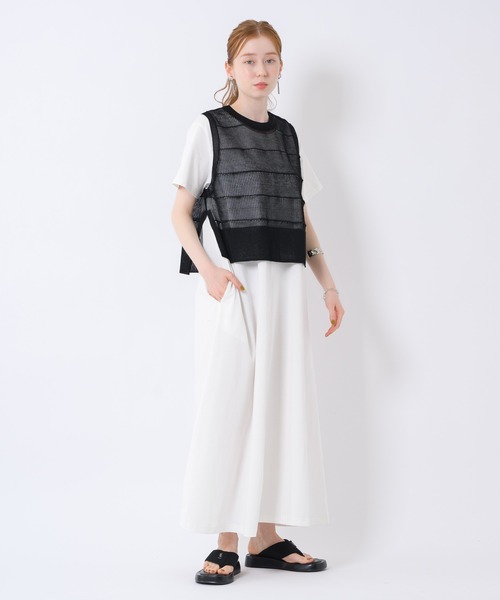 Paradise Picnic（パラダイスピクニック）の「Dignite collier ニットベストセットワンピース（ワンピース・レディース・チャコールグレー/ホワイト・FREE）」の13枚目の写真