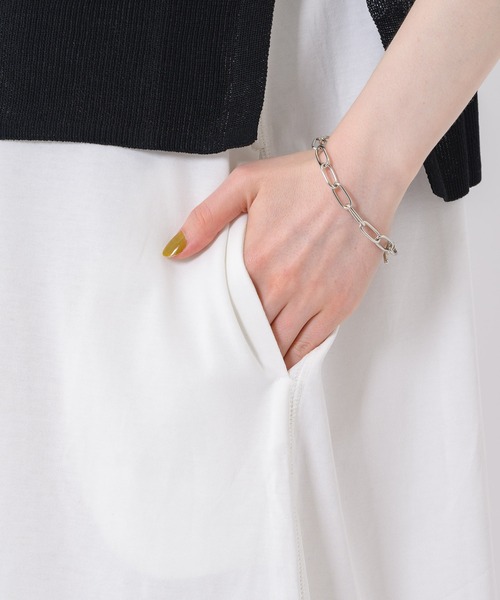 Paradise Picnic（パラダイスピクニック）の「Dignite collier ニットベストセットワンピース（ワンピース・レディース・チャコールグレー/ホワイト・FREE）」の11枚目の写真