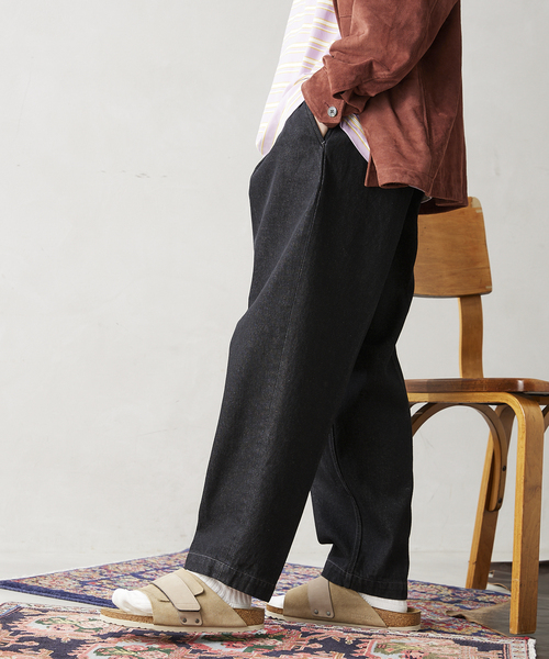 JOURNAL STANDARD relume（ジャーナルスタンダード　レリューム）の「セミワイドデニムスラックス（デニムパンツ・メンズ・ブラック/ネイビー・MEDIUM/LARGE）」の8枚目の写真