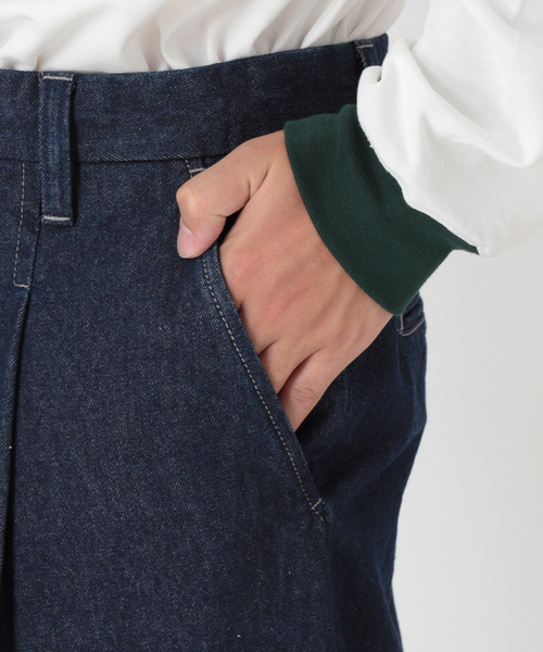 JOURNAL STANDARD relume（ジャーナルスタンダード　レリューム）の「セミワイドデニムスラックス（デニムパンツ・メンズ・ブラック/ネイビー・MEDIUM/LARGE）」の22枚目の写真
