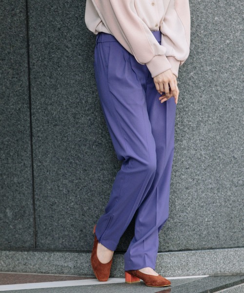 Munich（ミューニック）の「TRクロスサイドジップタックパンツ（その他パンツ・レディース・ブラック/パープル/オリーブ/キャメル・S/M/XS）」の7枚目の写真