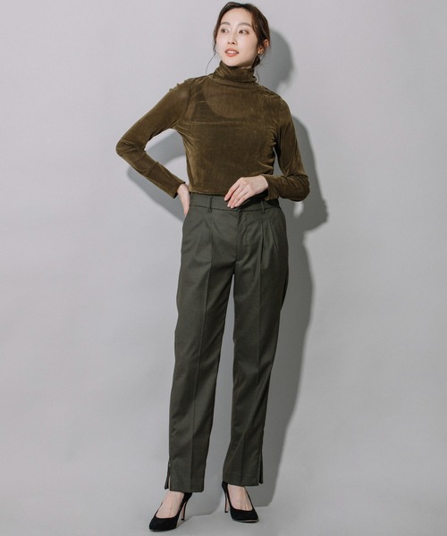 Munich（ミューニック）の「TRクロスサイドジップタックパンツ（その他パンツ・レディース・ブラック/パープル/オリーブ/キャメル・S/M/XS）」の8枚目の写真