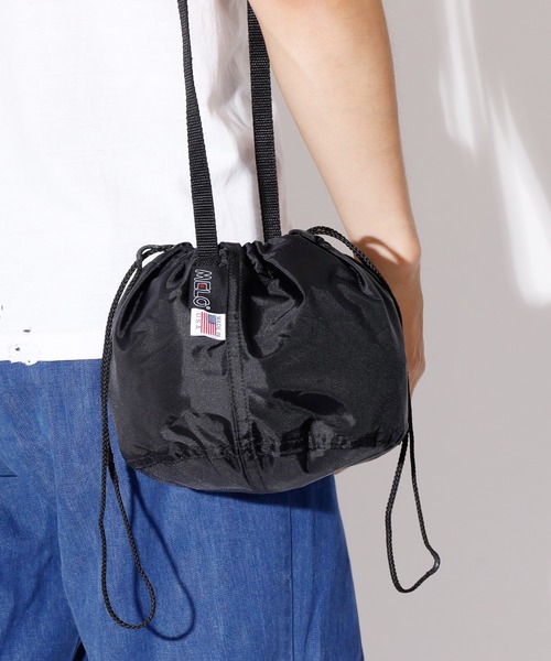 MELO（メロ）の「MELO/メロ DRAWSTRING BAG ショルダーバック 巾着バック（ショルダーバッグ・メンズ・ブラック/ターコイズブルー/イエロー/タン・ONE SIZE）」の22枚目の写真