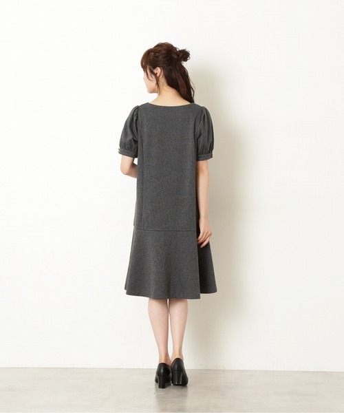 PROPORTION BODY DRESSING(プロポーションボディドレッシング)の「千鳥チェックカットソーワンピース / 1212240800(ワンピース・レディース・ブラック/ダークグレー/ボルドー・SMALL/MEDIUM)」の17枚目の写真