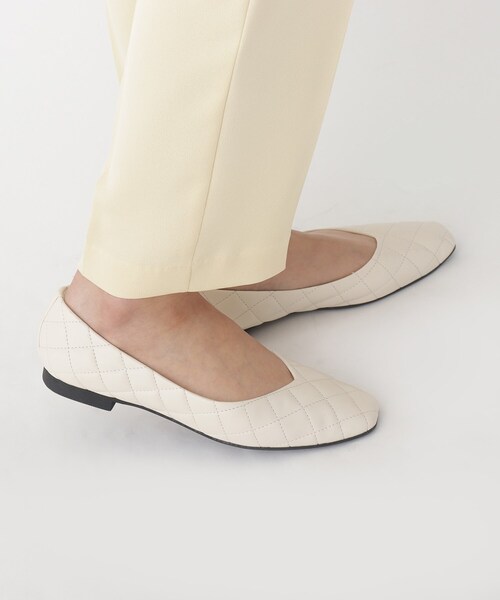 OPAQUE.CLIP（オペークドットクリップ）の「◆キルティングフラットパンプス（パンプス・レディース・オフホワイト/ブラック・01/02/03）」の9枚目の写真