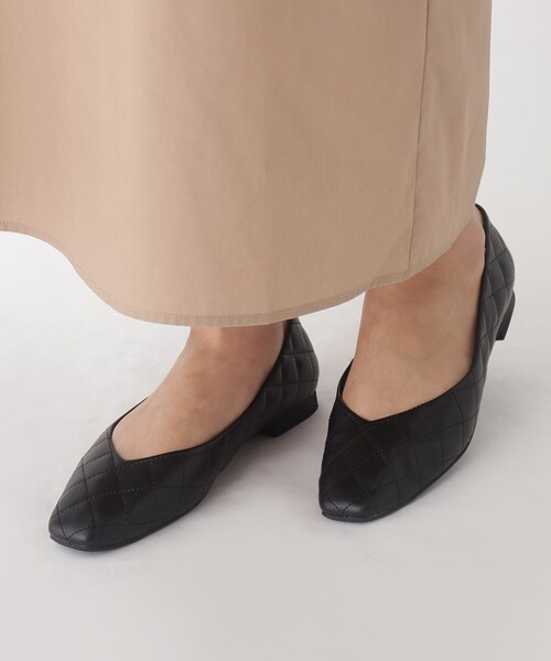 OPAQUE.CLIP（オペークドットクリップ）の「◆キルティングフラットパンプス（パンプス・レディース・オフホワイト/ブラック・01/02/03）」の12枚目の写真