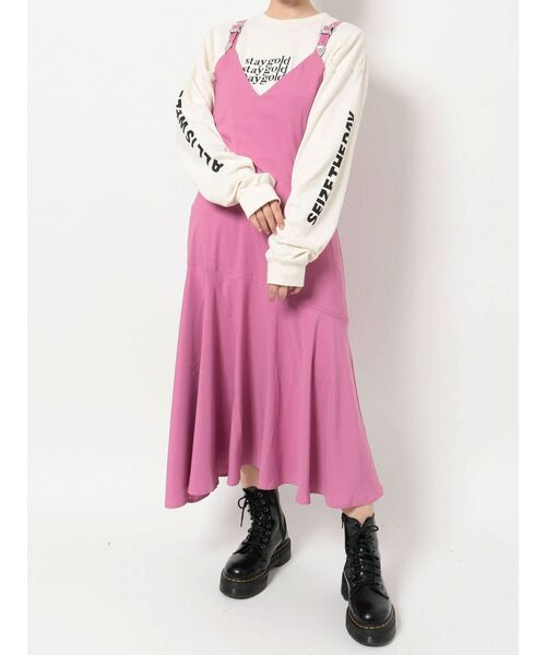 jouetie（ジュエティ）の「アシメキャミワンピース（ワンピース・レディース・グレー/ピンク/ブラック・MEDIUM）」の16枚目の写真