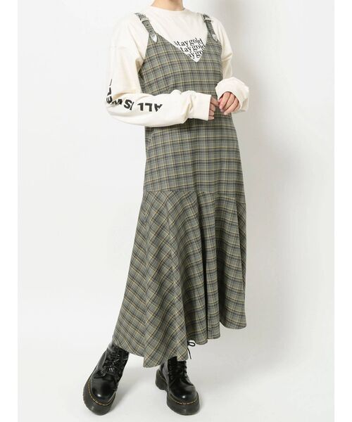 jouetie（ジュエティ）の「アシメキャミワンピース（ワンピース・レディース・グレー/ピンク/ブラック・MEDIUM）」の17枚目の写真