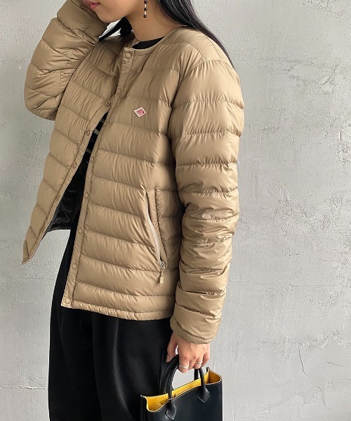 DANTON（ダントン）の「[DANTON/ダントン] クルーネック インナーダウンジャケット（ダウンジャケット/コート・レディース・サンドベージュ/オリーブ/ライトベージュ/ブラック・S/M/XS）」の7枚目の写真