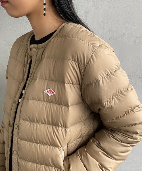 DANTON（ダントン）の「[DANTON/ダントン] クルーネック インナーダウンジャケット（ダウンジャケット/コート・レディース・サンドベージュ/オリーブ/ライトベージュ/ブラック・S/M/XS）」の13枚目の写真