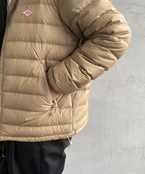 DANTON（ダントン）の「[DANTON/ダントン] クルーネック インナーダウンジャケット（ダウンジャケット/コート・レディース・サンドベージュ/オリーブ/ライトベージュ/ブラック・S/M/XS）」の14枚目の写真