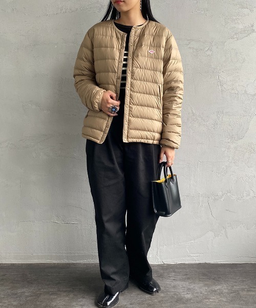 DANTON（ダントン）の「[DANTON/ダントン] クルーネック インナーダウンジャケット（ダウンジャケット/コート・レディース・サンドベージュ/オリーブ/ライトベージュ/ブラック・S/M/XS）」の5枚目の写真