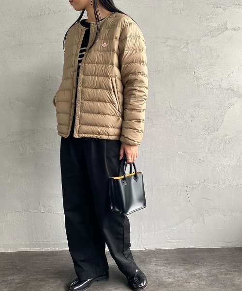 DANTON（ダントン）の「[DANTON/ダントン] クルーネック インナーダウンジャケット（ダウンジャケット/コート・レディース・サンドベージュ/オリーブ/ライトベージュ/ブラック・S/M/XS）」の10枚目の写真