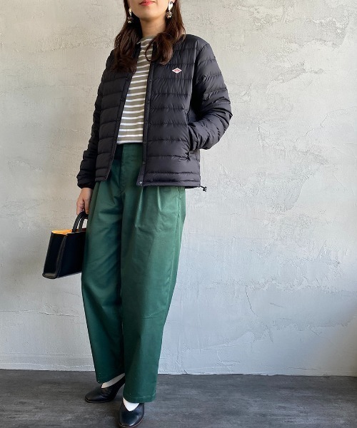 DANTON（ダントン）の「[DANTON/ダントン] クルーネック インナーダウンジャケット（ダウンジャケット/コート・レディース・サンドベージュ/オリーブ/ライトベージュ/ブラック・S/M/XS）」の16枚目の写真