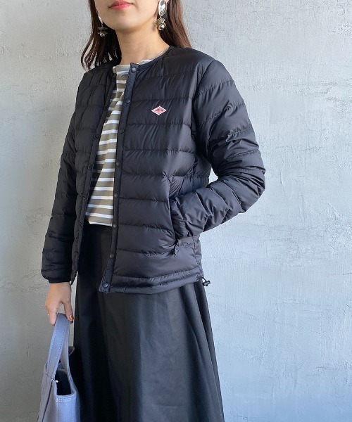 DANTON（ダントン）の「[DANTON/ダントン] クルーネック インナーダウンジャケット（ダウンジャケット/コート・レディース・サンドベージュ/オリーブ/ライトベージュ/ブラック・S/M/XS）」の20枚目の写真