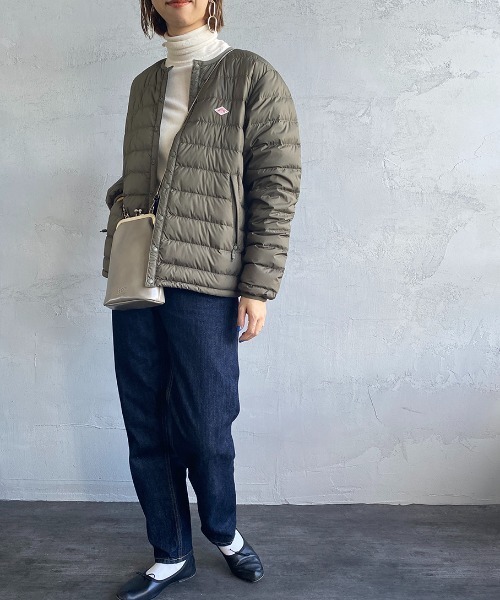 DANTON（ダントン）の「[DANTON/ダントン] クルーネック インナーダウンジャケット（ダウンジャケット/コート・レディース・サンドベージュ/オリーブ/ライトベージュ/ブラック・S/M/XS）」の19枚目の写真