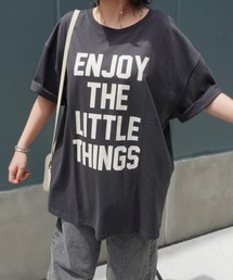 【Bz】[SW] BIG前後2Way英字4段ロゴBIGサイズTシャツ5分袖(RZ)