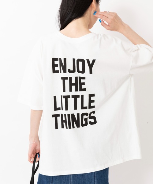 ARCHIVER（アーカイバ）の「【Bz】[SW] BIG前後2Way英字4段ロゴBIGサイズTシャツ5分袖(RZ)（Tシャツ/カットソー・レディース・オフホワイト/スミクロ・FREE）」の3枚目の写真