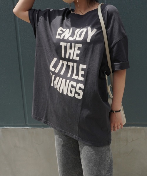 ARCHIVER（アーカイバ）の「【Bz】[SW] BIG前後2Way英字4段ロゴBIGサイズTシャツ5分袖(RZ)（Tシャツ/カットソー・レディース・オフホワイト/スミクロ・FREE）」の13枚目の写真
