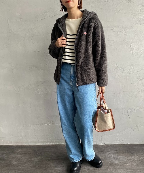 DANTON（ダントン）の「[DANTON/ダントン] ハイパイルボアフリース フードジャケット（その他アウター・レディース・チャコールグレー/オフホワイト・38/36）」の4枚目の写真