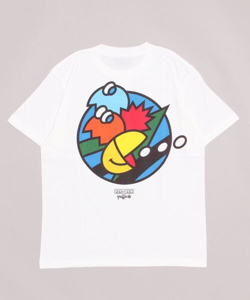 MEDICOM TOY LIFE ENTERTAINMENT（メディコムトイライフエンターテイメント）の「MLE PAC-MAN × GRAFFLEX TEE “PAC-MAN × GRAFFLEX 01”（Tシャツ/カットソー・メンズ・ホワイト/ブラック・SMALL/MEDIUM/LARGE/X-LARGE/XX-LARGE）」の5枚目の写真