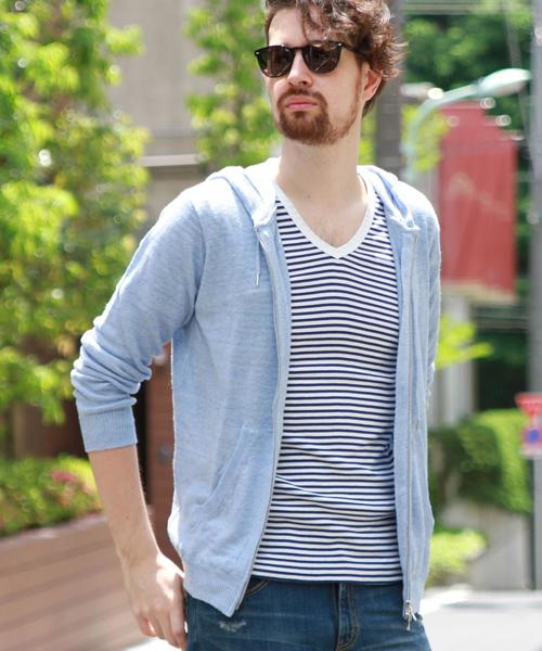 BEAUTY&YOUTH UNITED ARROWS(ビューティーアンドユースユナイテッドアローズ)の「BY ∴ LINIFICIO リネン ジップ パーカー ◆(パーカー・メンズ・グレー/ライトブルー・SMALL/MEDIUM/LARGE/X-LARGE)」の2枚目の写真